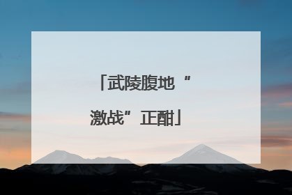 武陵腹地“激战”正酣