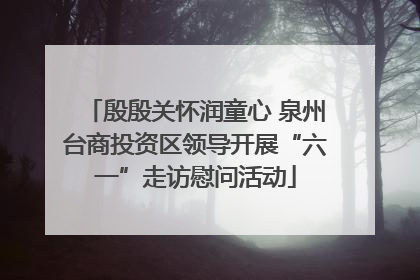 殷殷关怀润童心 泉州台商投资区领导开展“六一”走访慰问活动