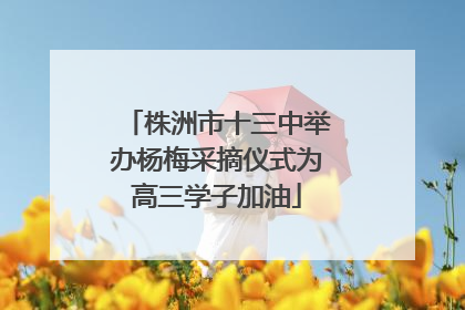 株洲市十三中举办杨梅采摘仪式为高三学子加油