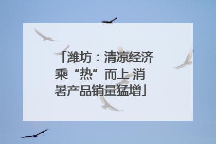 潍坊：清凉经济乘“热”而上 消暑产品销量猛增