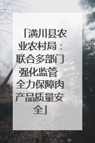 潢川县农业农村局：联合多部门强化监管 全力保障肉产品质量安全