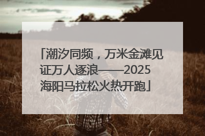 潮汐同频，万米金滩见证万人逐浪——2025海阳马拉松火热开跑