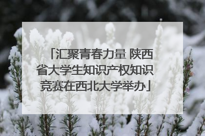汇聚青春力量 陕西省大学生知识产权知识竞赛在西北大学举办