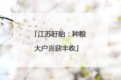 江苏盱眙：种粮大户喜获丰收