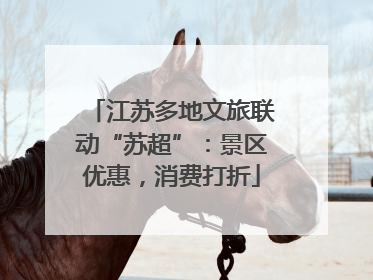 江苏多地文旅联动“苏超”：景区优惠，消费打折