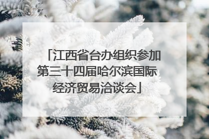 江西省台办组织参加第三十四届哈尔滨国际经济贸易洽谈会