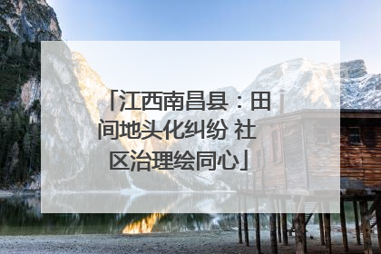 江西南昌县：田间地头化纠纷 社区治理绘同心