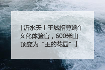 沂水天上王城招募端午文化体验官，600米山顶变为“王的花园”