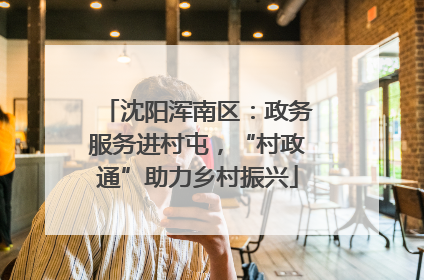 沈阳浑南区：政务服务进村屯，“村政通”助力乡村振兴