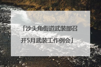 沙头角街道武装部召开5月武装工作例会