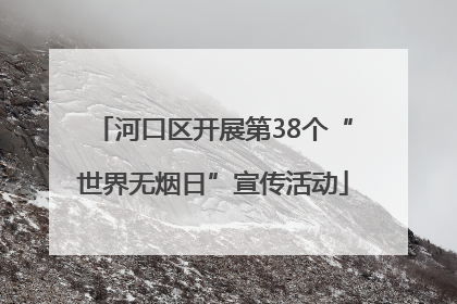 河口区开展第38个“世界无烟日”宣传活动