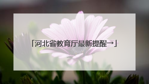 河北省教育厅最新提醒→