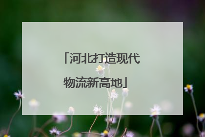 河北打造现代物流新高地