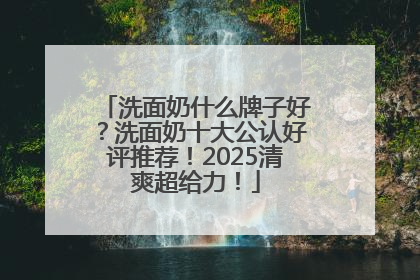 洗面奶什么牌子好？洗面奶十大公认好评推荐！2025清爽超给力！