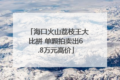海口火山荔枝王大比拼 单颗拍卖出6.8万元高价