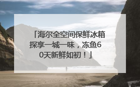 海尔全空间保鲜冰箱探享一城一味，冻鱼60天新鲜如初！
