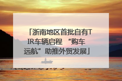 浙南地区首批自有TIR车辆启程 “购车远航”助推外贸发展