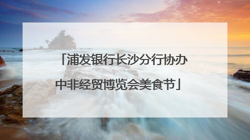 浦发银行长沙分行协办中非经贸博览会美食节