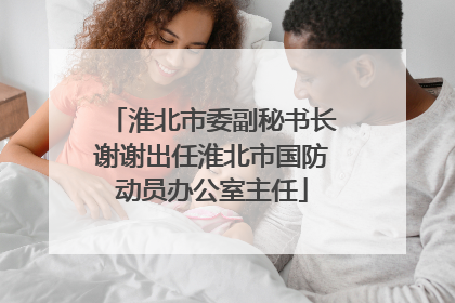 淮北市委副秘书长谢谢出任淮北市国防动员办公室主任