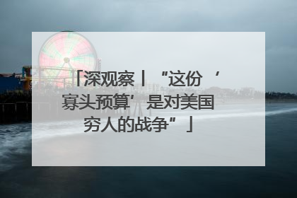 深观察丨“这份‘寡头预算’是对美国穷人的战争”