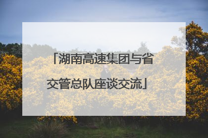 湖南高速集团与省交管总队座谈交流