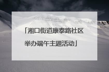 湘口街道康泰路社区举办端午主题活动