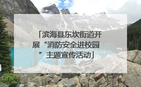 滨海县东坎街道开展“消防安全进校园”主题宣传活动