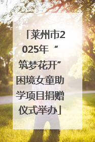 莱州市2025年“筑梦花开”困境女童助学项目捐赠仪式举办