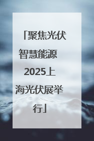 聚焦光伏智慧能源 2025上海光伏展举行