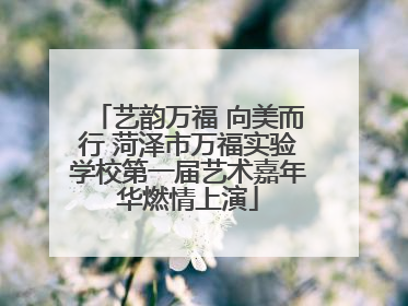 艺韵万福 向美而行 菏泽市万福实验学校第一届艺术嘉年华燃情上演