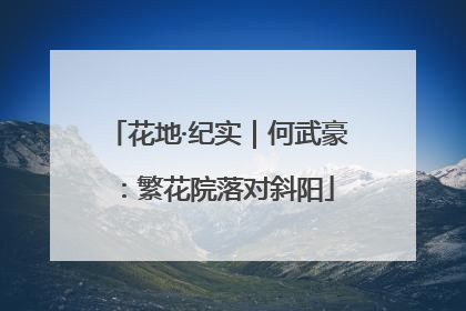 花地·纪实｜何武豪：繁花院落对斜阳