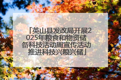 英山县发改局开展2025年粮食和物资储备科技活动周宣传活动 推进科技兴粮兴储