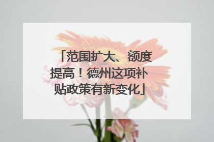 范围扩大、额度提高！德州这项补贴政策有新变化