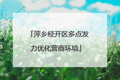 萍乡经开区多点发力优化营商环境