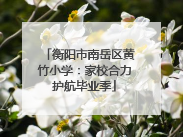 衡阳市南岳区黄竹小学：家校合力护航毕业季