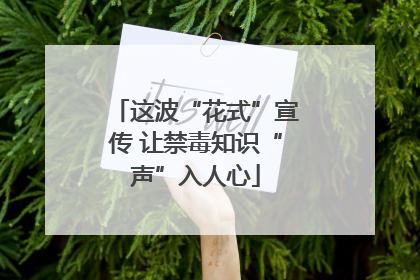 这波“花式”宣传 让禁毒知识“声”入人心