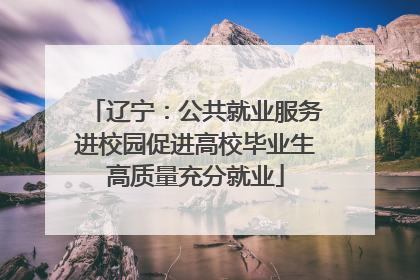 辽宁：公共就业服务进校园促进高校毕业生高质量充分就业