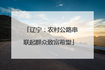 辽宁：农村公路串联起群众致富希望