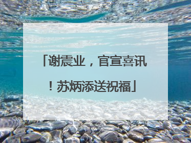 谢震业，官宣喜讯！苏炳添送祝福