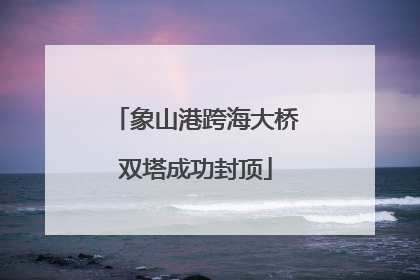 象山港跨海大桥双塔成功封顶
