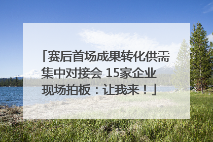 赛后首场成果转化供需集中对接会 15家企业现场拍板：让我来！