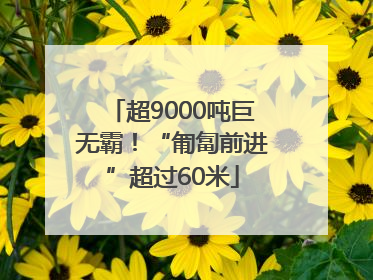 超9000吨巨无霸！“匍匐前进”超过60米
