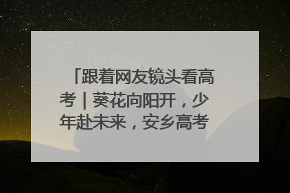 跟着网友镜头看高考｜葵花向阳开，少年赴未来，安乡高考首日的希望图景