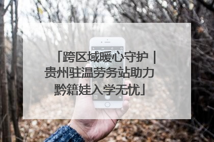 跨区域暖心守护｜贵州驻温劳务站助力黔籍娃入学无忧