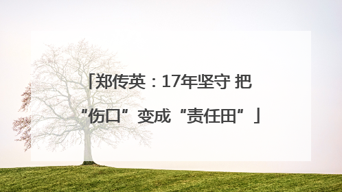 郑传英：17年坚守 把“伤口”变成“责任田”