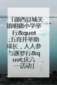 郧西县城关镇明德小学举行"五育并举助成长，人人参与逐梦行"庆六一活动
