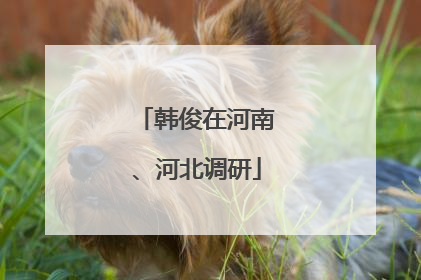 韩俊在河南、河北调研