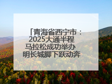 青海省西宁市：2025大通半程马拉松成功举办 明长城脚下跃动奔跑音符
