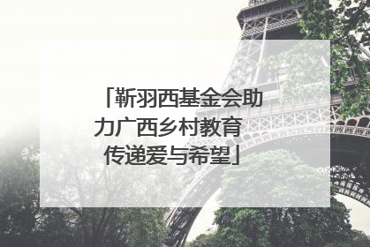 靳羽西基金会助力广西乡村教育 传递爱与希望