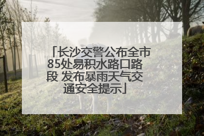 长沙交警公布全市85处易积水路口路段 发布暴雨天气交通安全提示